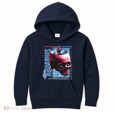 Born Aquarius Horoscope Kids Hoodie