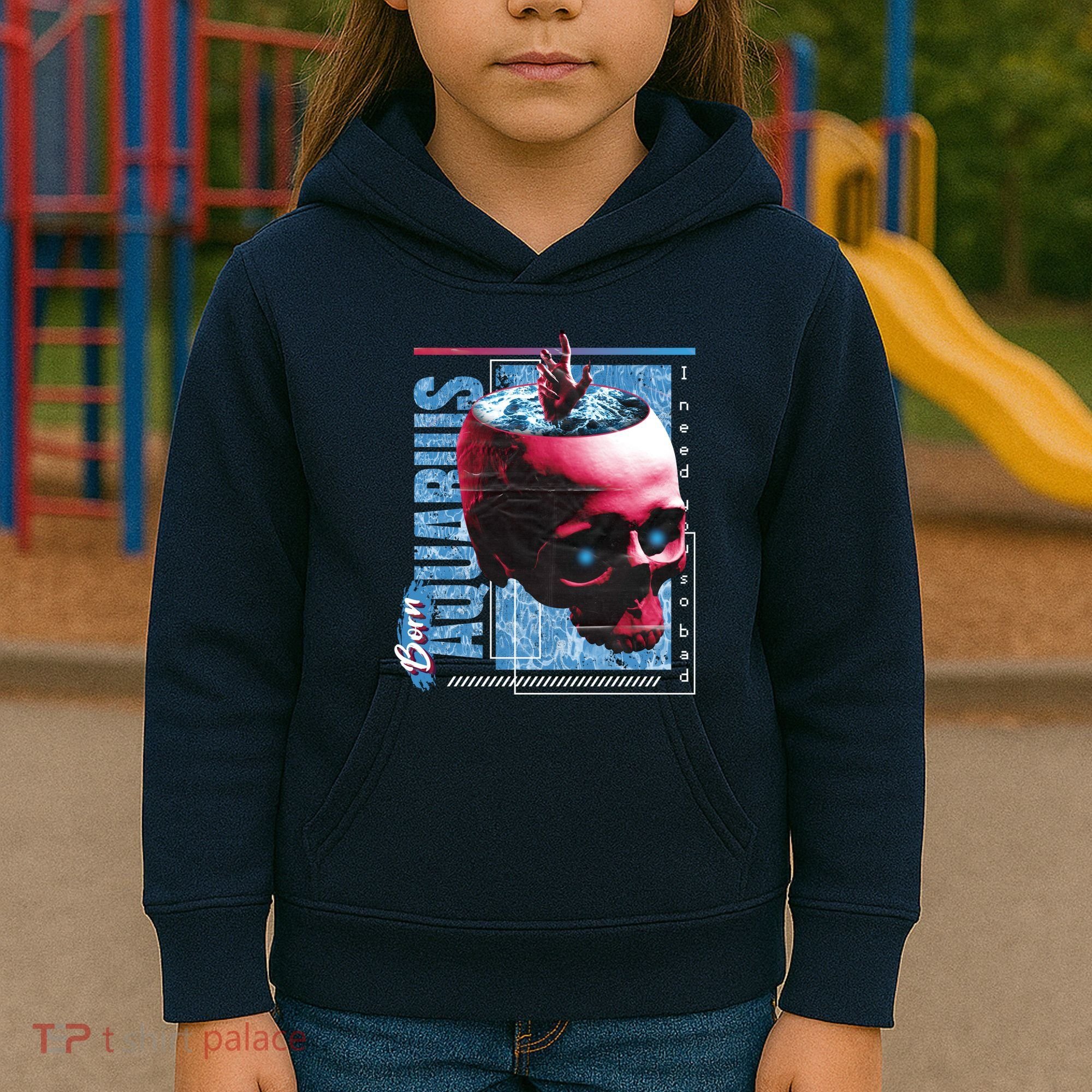 Born Aquarius Horoscope Kids Hoodie