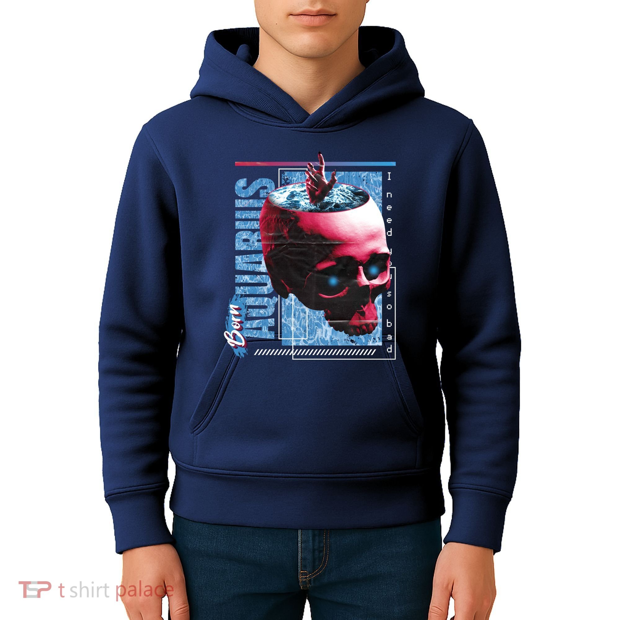 Born Aquarius Horoscope Kids Hoodie