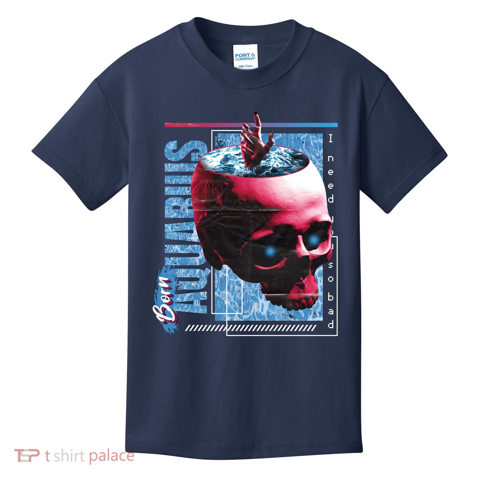Born Aquarius Horoscope Kids T-Shirt