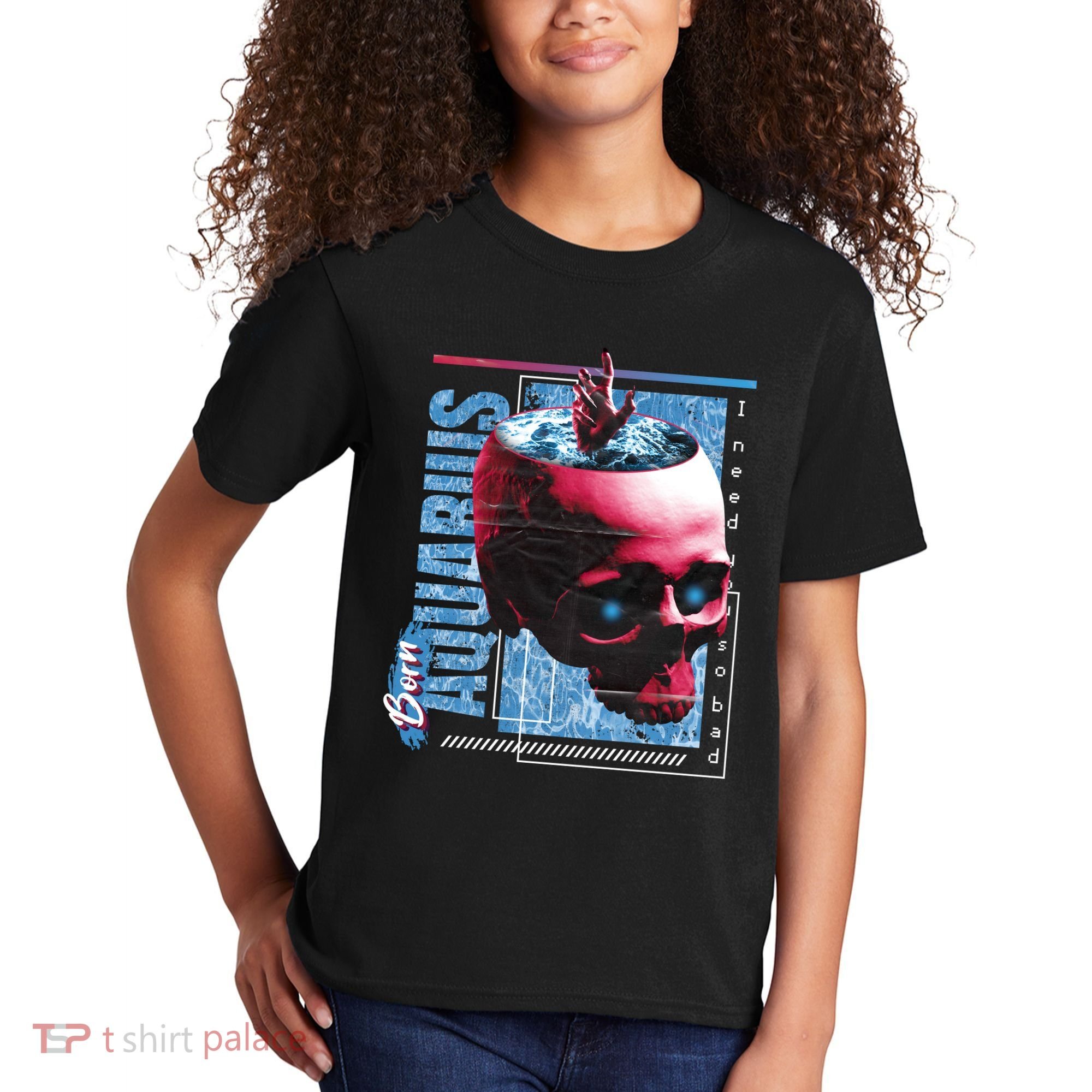 Born Aquarius Horoscope Kids T-Shirt