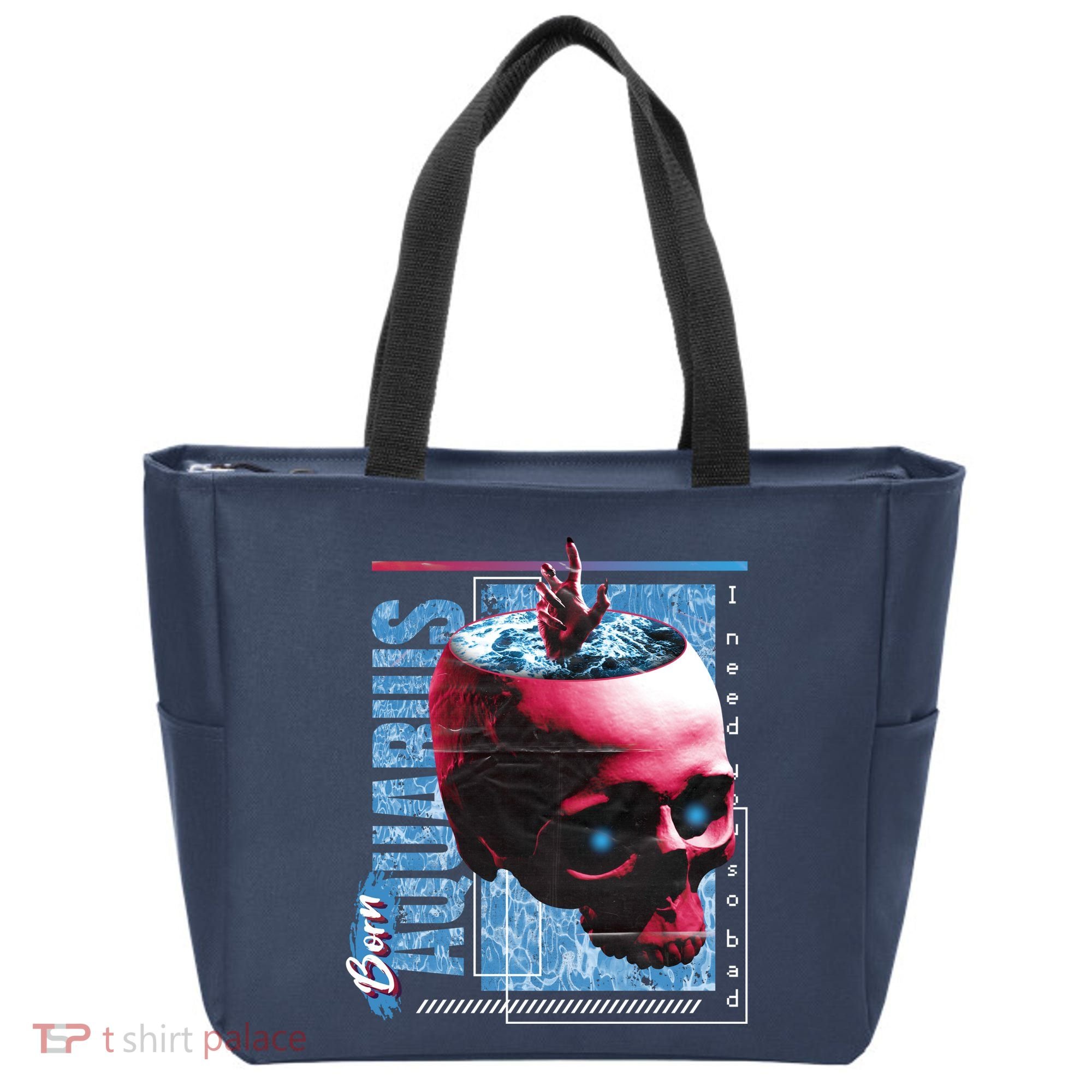 Born Aquarius Horoscope Tote Bag