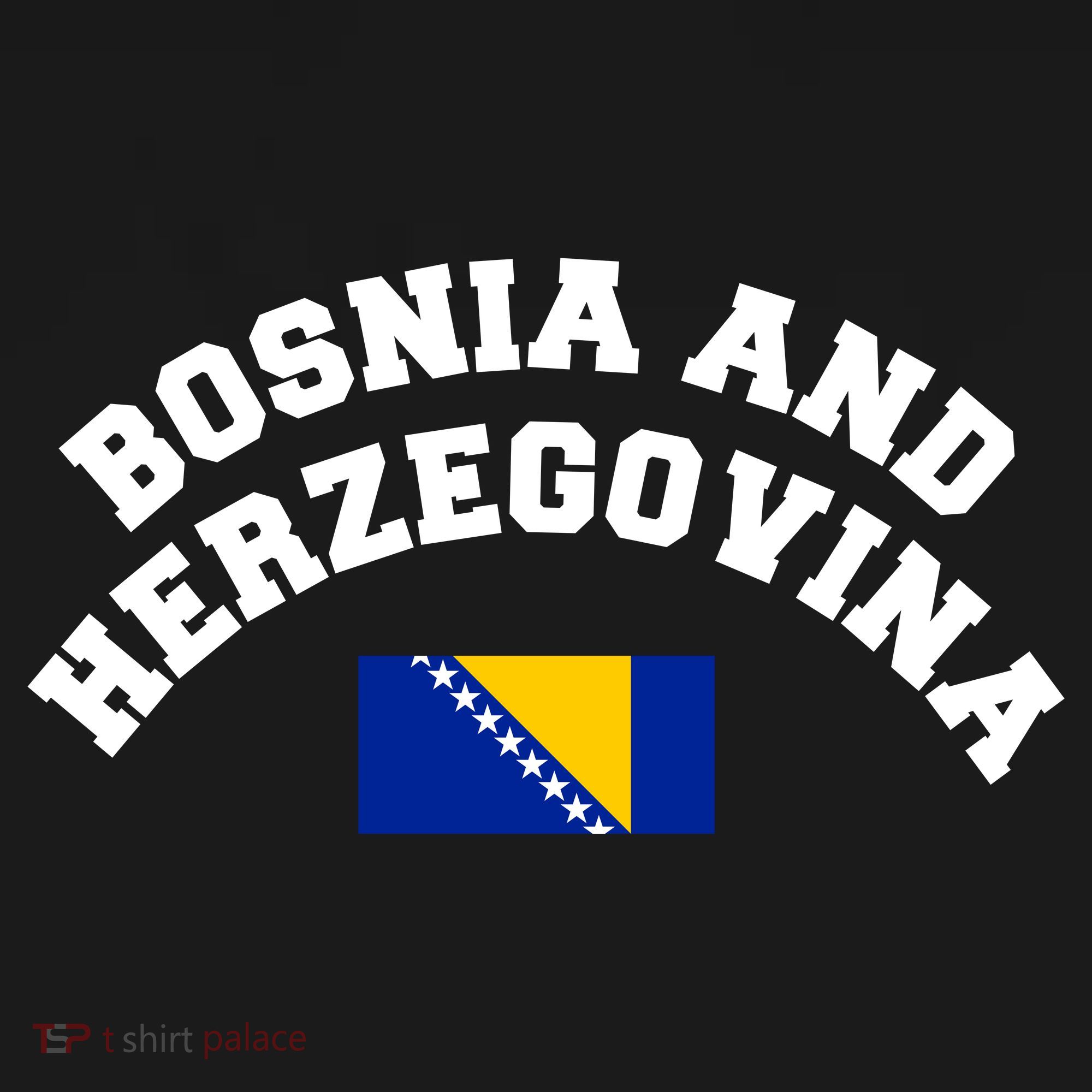 Bosnia And Herzegovina Flag Soccer Sportswear T-Shirt