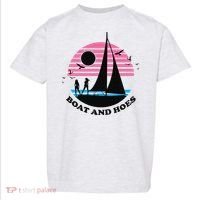 Boats And Hoes Retro Sunset Funny Toddler T-Shirt thumb 0