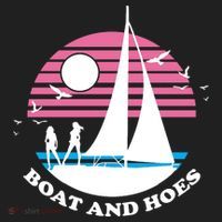 Boats And Hoes Retro Sunset Funny Beanie thumb 2