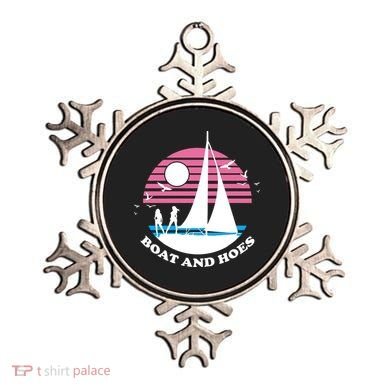 Boats And Hoes Retro Sunset Funny Ornament