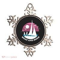 Boats And Hoes Retro Sunset Funny Ornament thumb 0