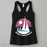 Boats And Hoes Retro Sunset Funny Women's Tank Top thumb 3