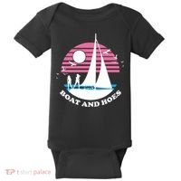 Boats And Hoes Retro Sunset Funny Baby Bodysuit thumb 0