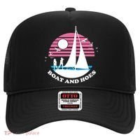 Boats And Hoes Retro Sunset Funny Hat thumb 0