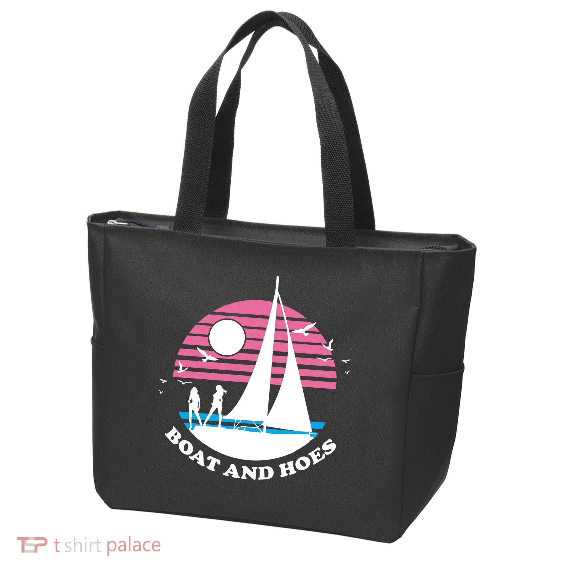 Boats And Hoes Retro Sunset Funny Tote Bag