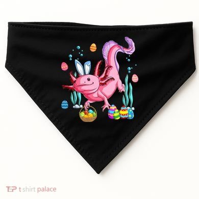 Bunny Axolotl Hunting Easter Eggs Basket Costume USA-Made Doggie Bandana