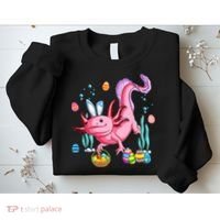 Bunny Axolotl Hunting Easter Eggs Basket Costume Sweatshirt thumb 2