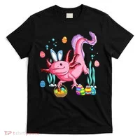 Bunny Axolotl Hunting Easter Eggs Basket Costume T-Shirt thumb 0