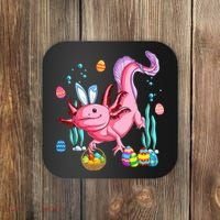 Bunny Axolotl Hunting Easter Eggs Basket Costume Coaster thumb 0