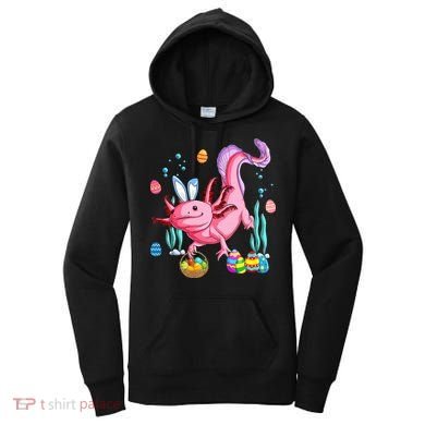 Bunny Axolotl Hunting Easter Eggs Basket Costume Women's Hoodie