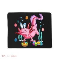 Bunny Axolotl Hunting Easter Eggs Basket Costume Mousepad thumb 0