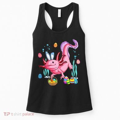 Bunny Axolotl Hunting Easter Eggs Basket Costume Women's Tank Top