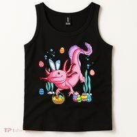 Bunny Axolotl Hunting Easter Eggs Basket Costume Tank Top thumb 2