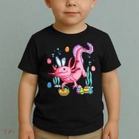Bunny Axolotl Hunting Easter Eggs Basket Costume Toddler T-Shirt thumb 2