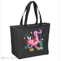 Bunny Axolotl Hunting Easter Eggs Basket Costume Tote Bag thumb 2
