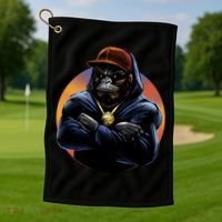 Bad Ass Hip Hop Monkey Golf Towel thumb 1