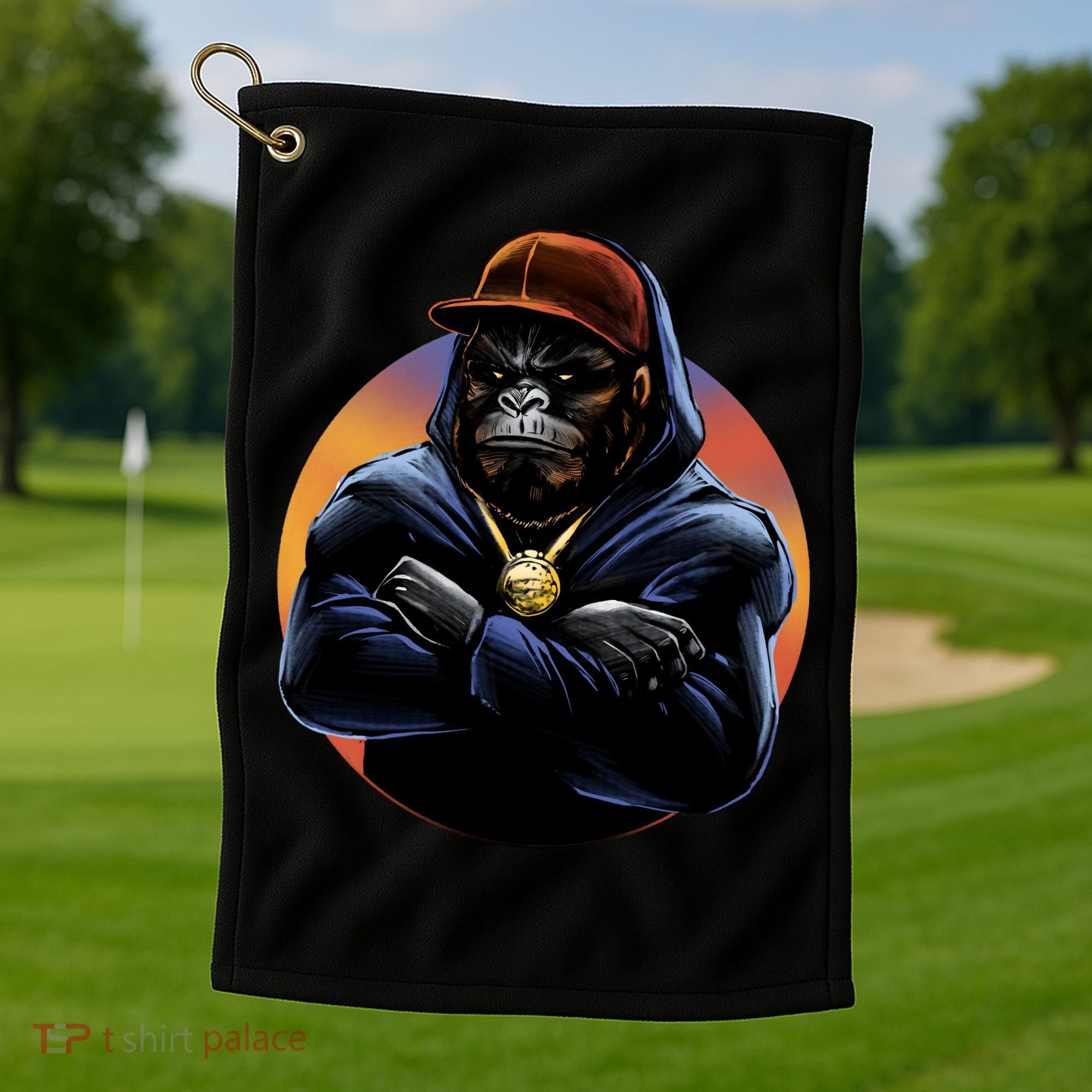 Bad Ass Hip Hop Monkey Golf Towel