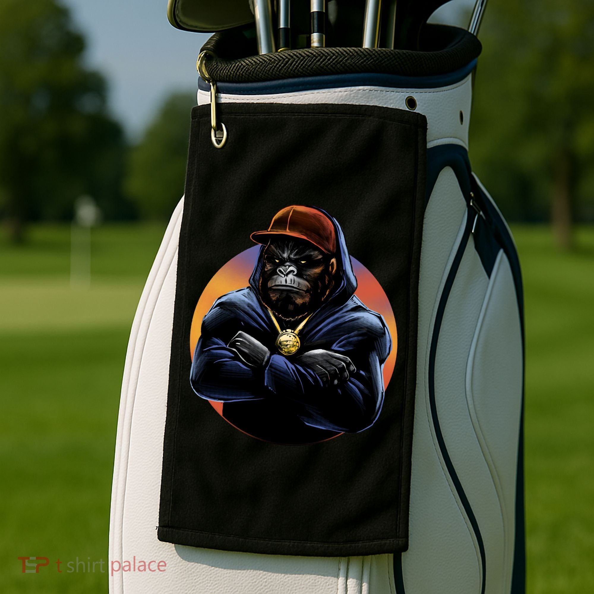 Bad Ass Hip Hop Monkey Golf Towel
