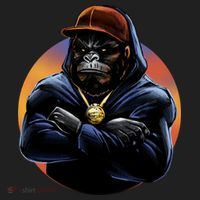 Bad Ass Hip Hop Monkey Golf Towel thumb 3