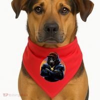 Bad Ass Hip Hop Monkey USA-Made Doggie Bandana thumb 1
