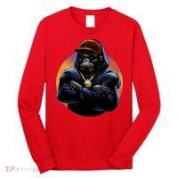 Bad Ass Hip Hop Monkey Long Sleeve Shirt thumb 0