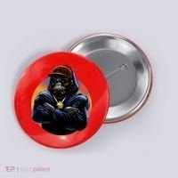 Bad Ass Hip Hop Monkey Button thumb 0