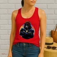 Bad Ass Hip Hop Monkey Women's Tank Top thumb 2