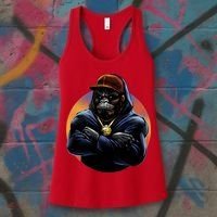Bad Ass Hip Hop Monkey Women's Tank Top thumb 3