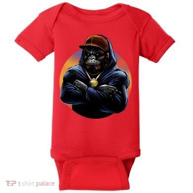 Bad Ass Hip Hop Monkey Baby Bodysuit