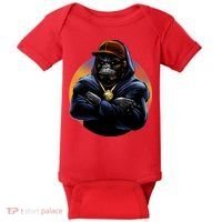 Bad Ass Hip Hop Monkey Baby Bodysuit thumb 0