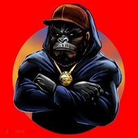 Bad Ass Hip Hop Monkey Baby Bodysuit thumb 2