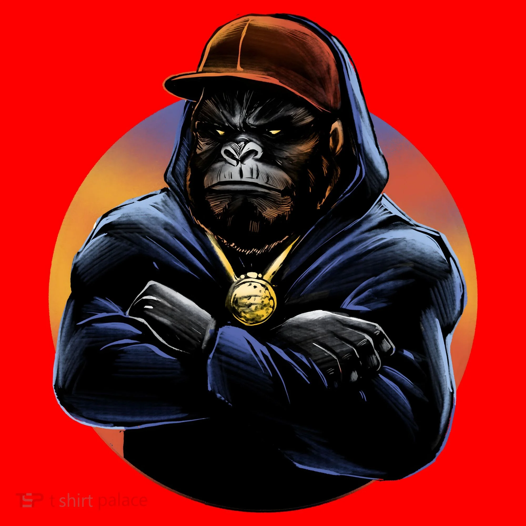 Bad Ass Hip Hop Monkey Santa Hat