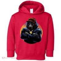 Bad Ass Hip Hop Monkey Toddler Hoodie thumb 0