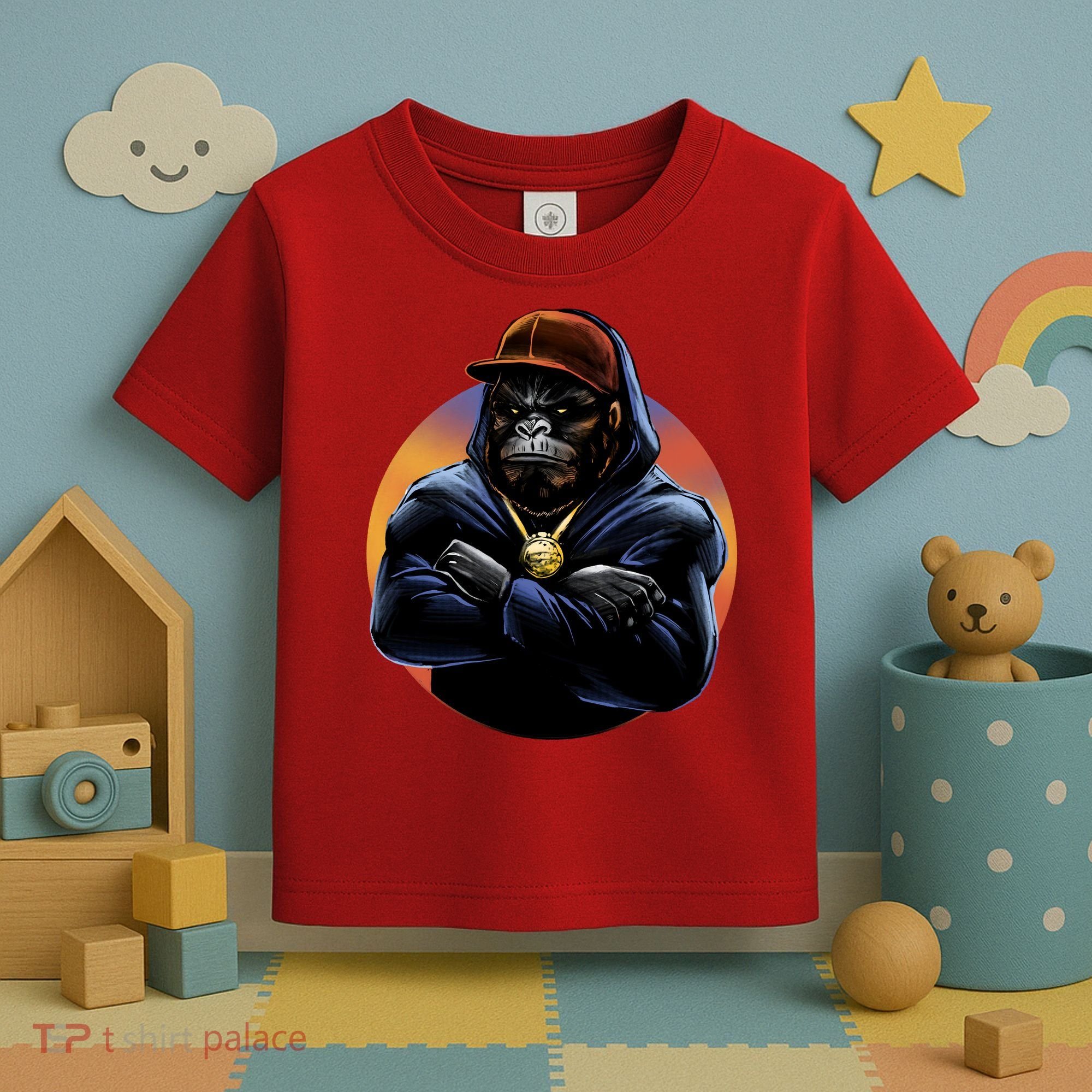 Bad Ass Hip Hop Monkey Toddler T-Shirt