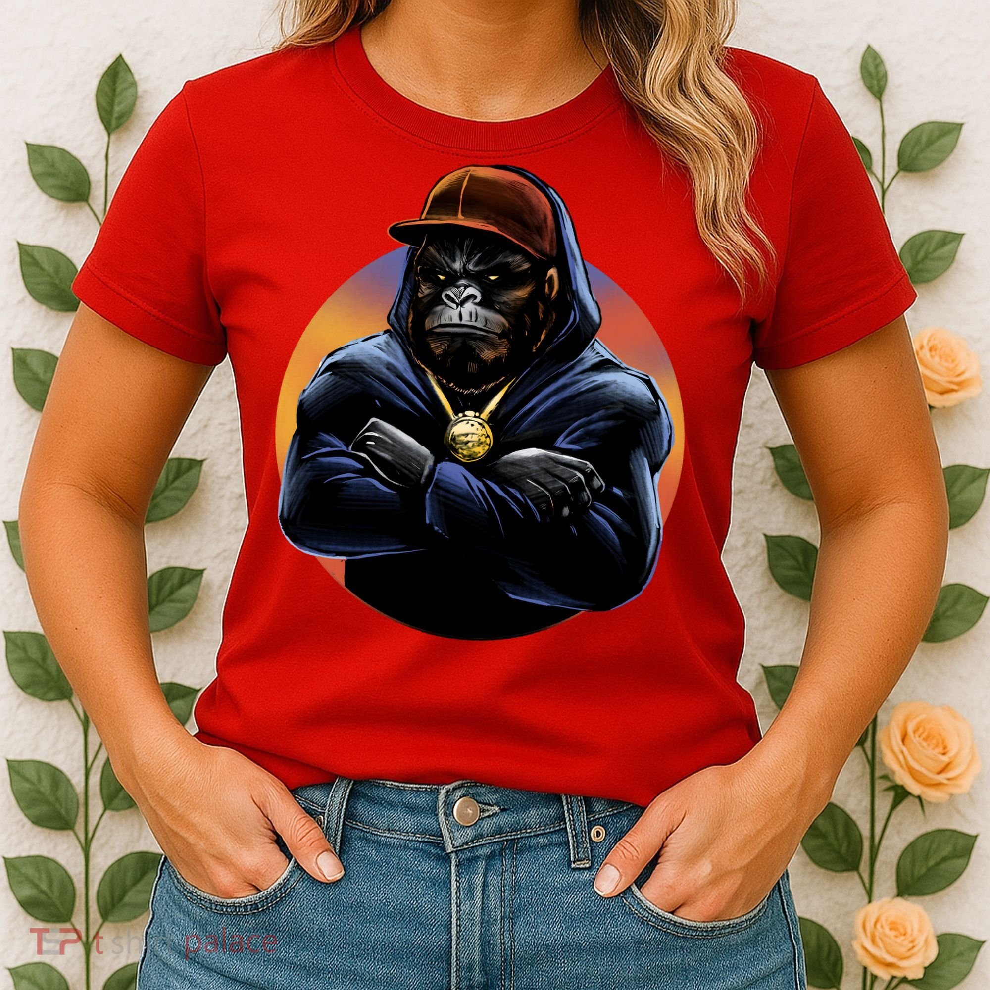 Bad Ass Hip Hop Monkey Women's T-Shirt