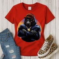 Bad Ass Hip Hop Monkey Women's T-Shirt thumb 3