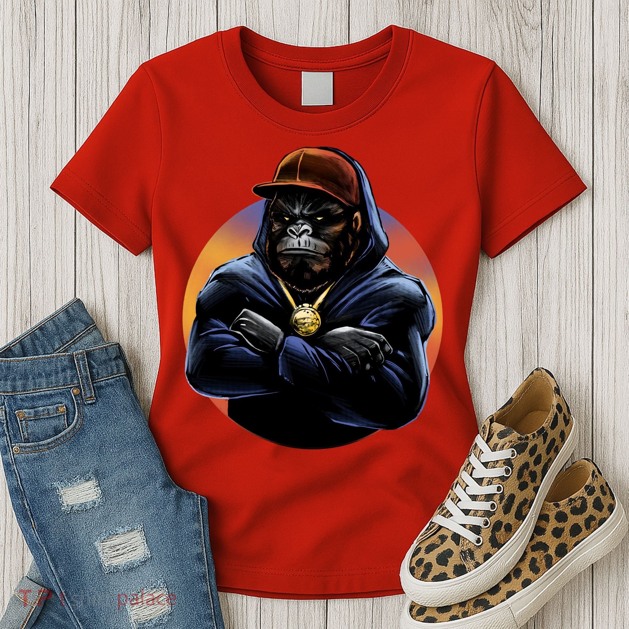 Bad Ass Hip Hop Monkey Women's T-Shirt