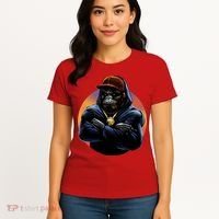 Bad Ass Hip Hop Monkey Women's T-Shirt thumb 4