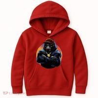 Bad Ass Hip Hop Monkey Kids Hoodie thumb 0