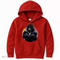 Bad Ass Hip Hop Monkey Kids Hoodie thumb 0