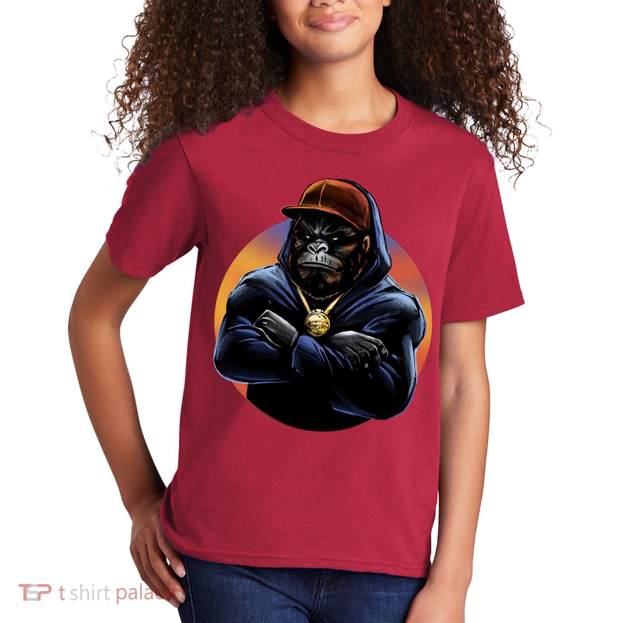 Bad Ass Hip Hop Monkey Kids T-Shirt
