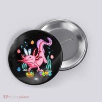 Bunny Axolotl Hunting Easter Eggs Basket Button thumb 0