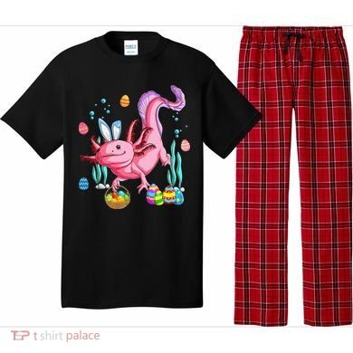 Bunny Axolotl Hunting Easter Eggs Basket Pajama Set