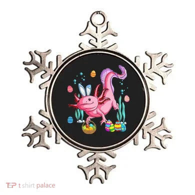 Bunny Axolotl Hunting Easter Eggs Basket Ornament
